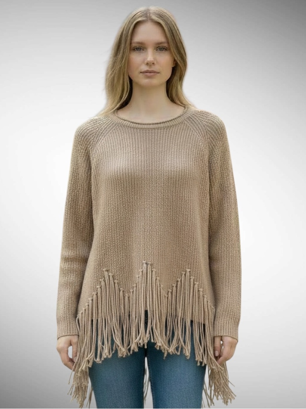 Chico’s Drama Fringe Pullover Long-Sleeve Sweater